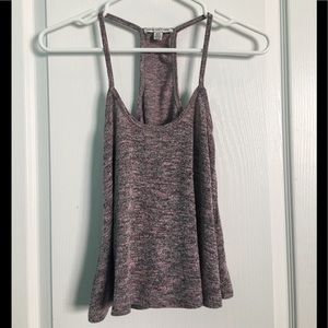 AEO Pinkish Gray Low Neck Tank